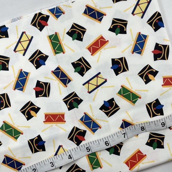 FQ Bundle 4 PC Xmas Nutcracker Fat Quarter Holiday North Pole Toys Poinsettias - Picture 3 of 5